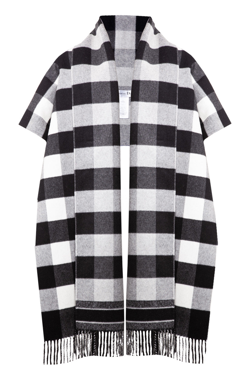Dior Handbag Check´n´ Scarf Vest Grey Black White Gray