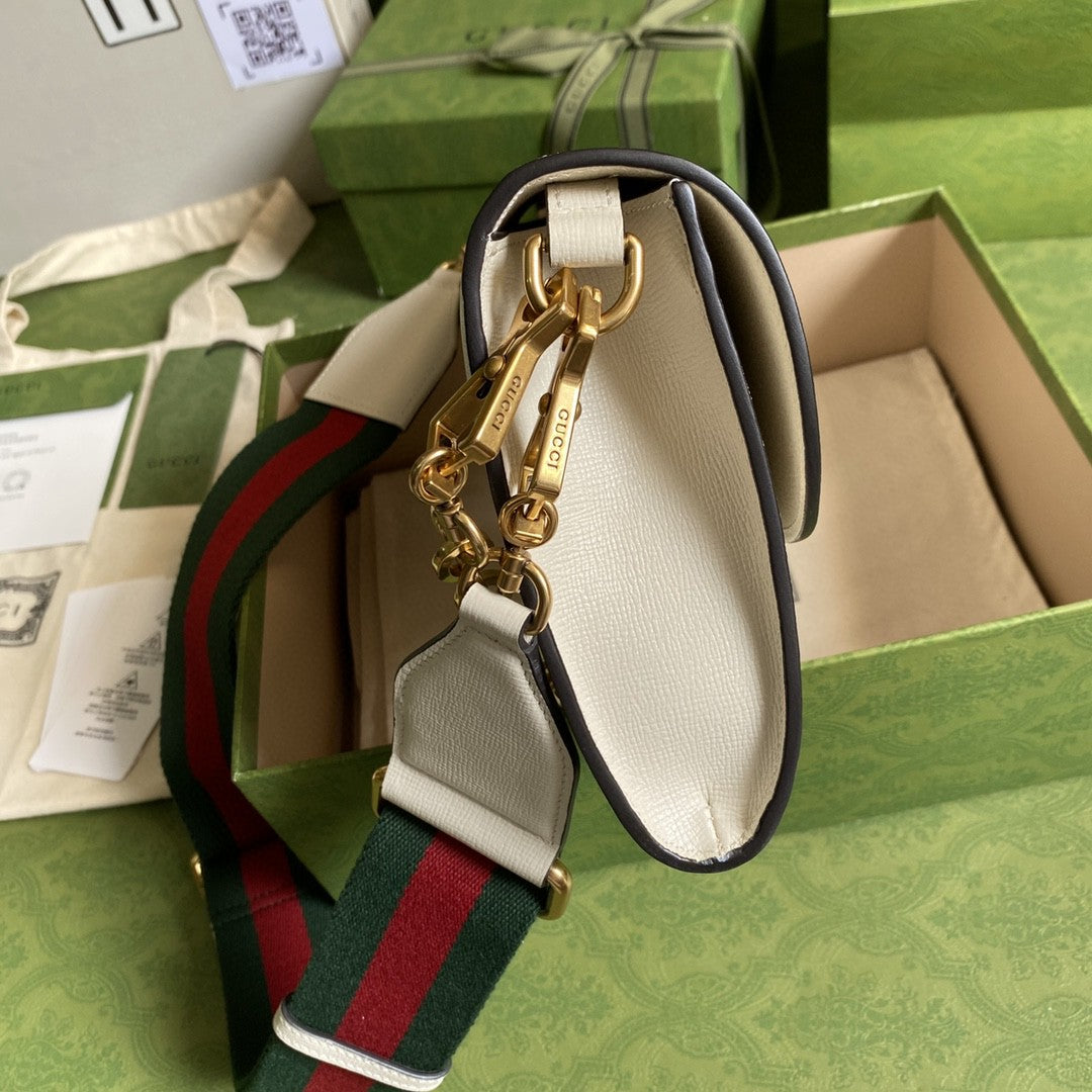 gg Horsebit 10in 26cm gg White Small Handbag