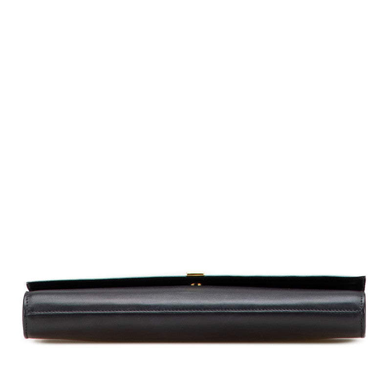 YSL Saint Laurent Line Clutch Bag Leather