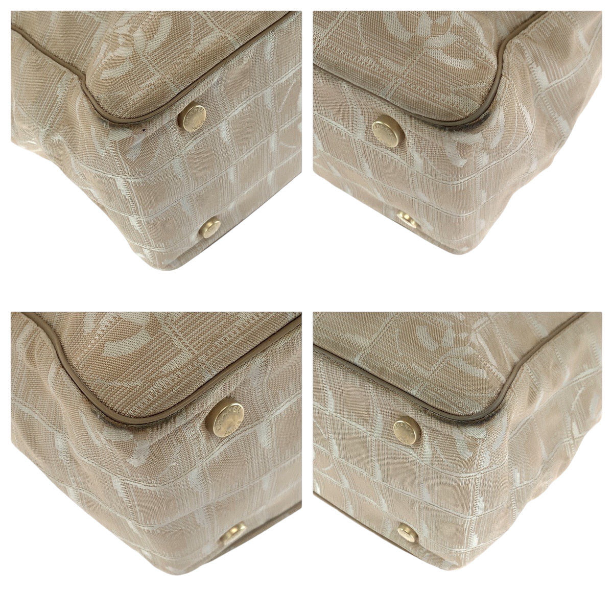 Chanel New line Beige Canvas Travel Bag