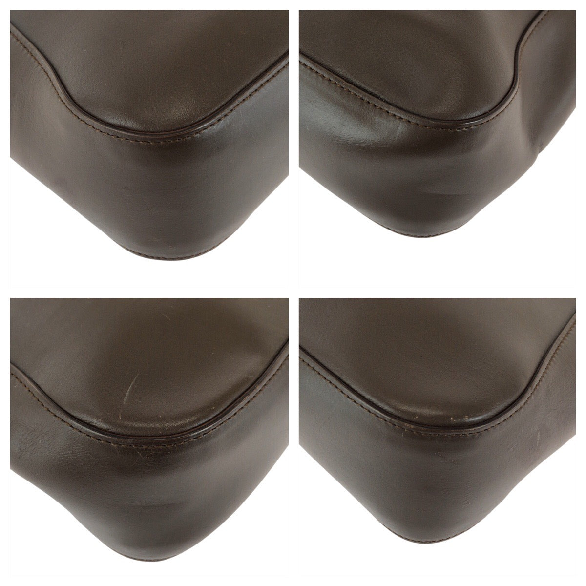 Gucci 002 Sherry line Leather Brown Shoulder Bag