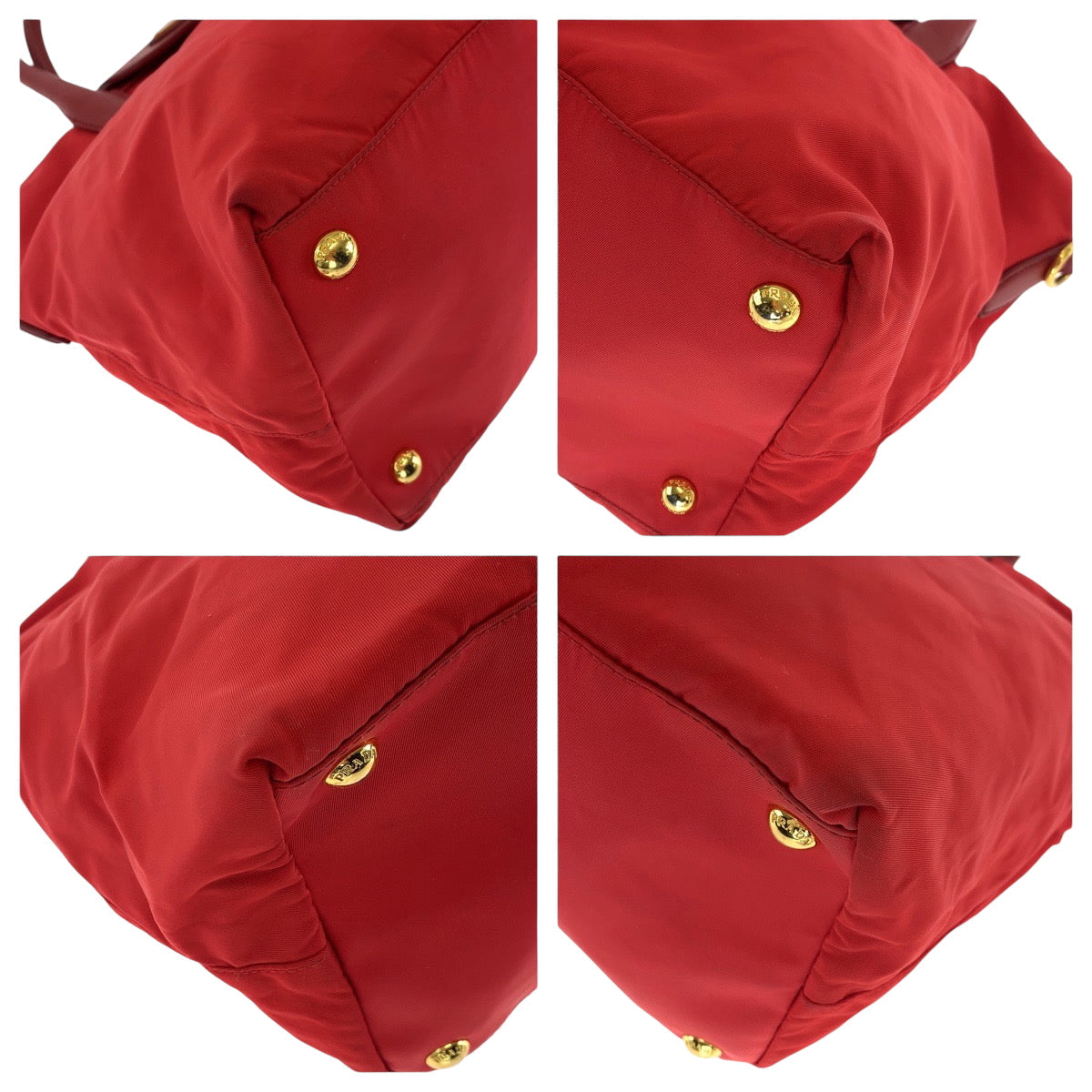 Tote Bag Metal Tote Bag Handbag Test Nylon Red Logo Women