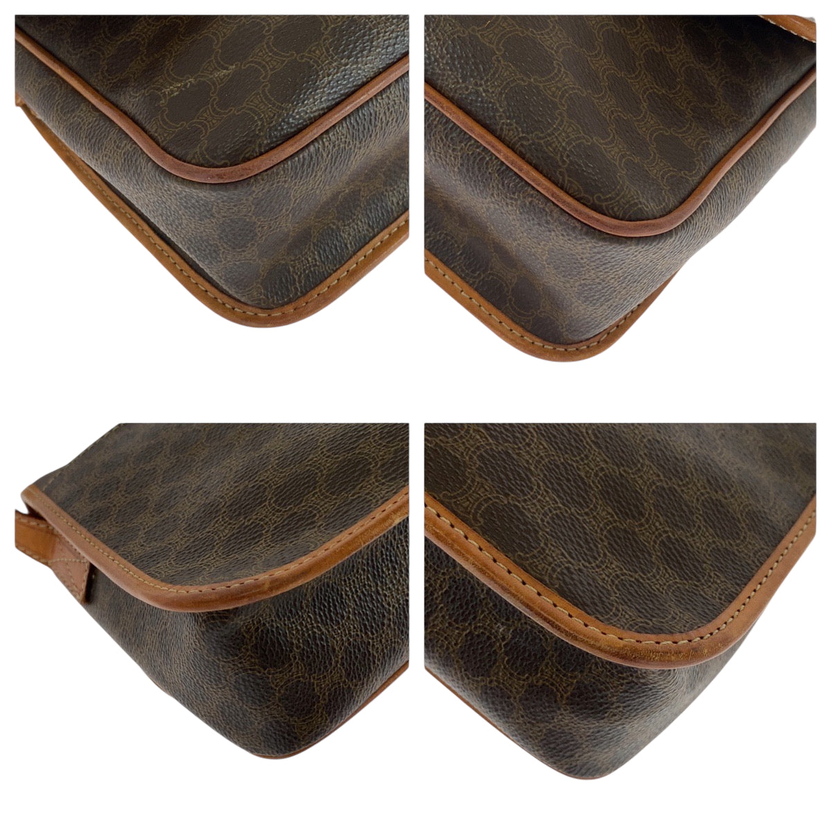 Shoulder Bag Pvc Metal Shoulder Bag Pochette Brown Gold