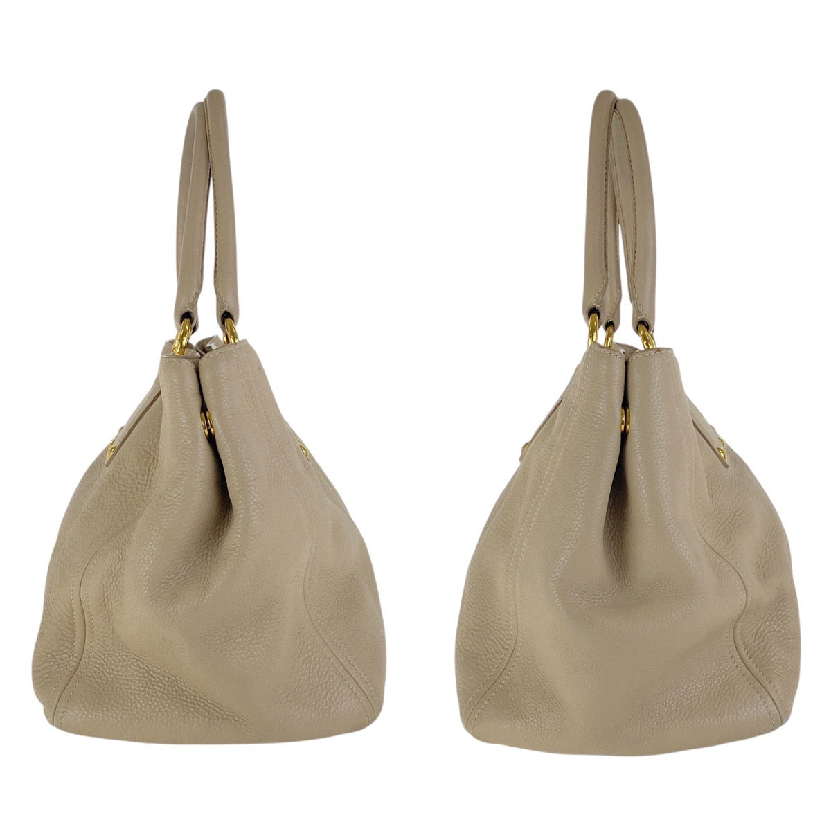 Tote Bag Metal Tote Bag Shoulder Bag Leather Beige