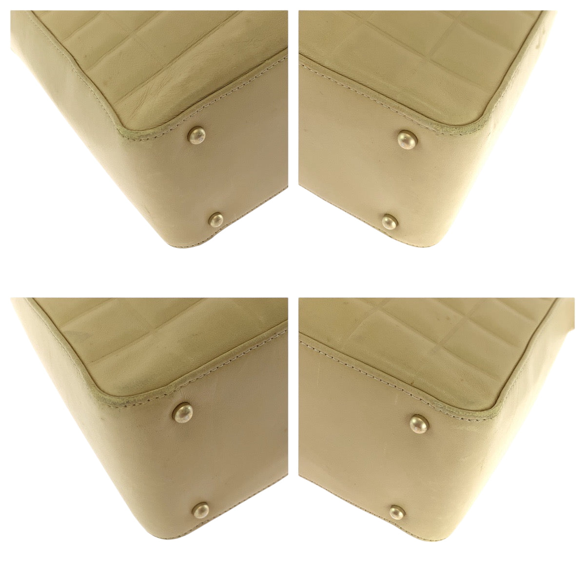 Chanel lambskin COCO Mark Gold Beige Shoulder Bag