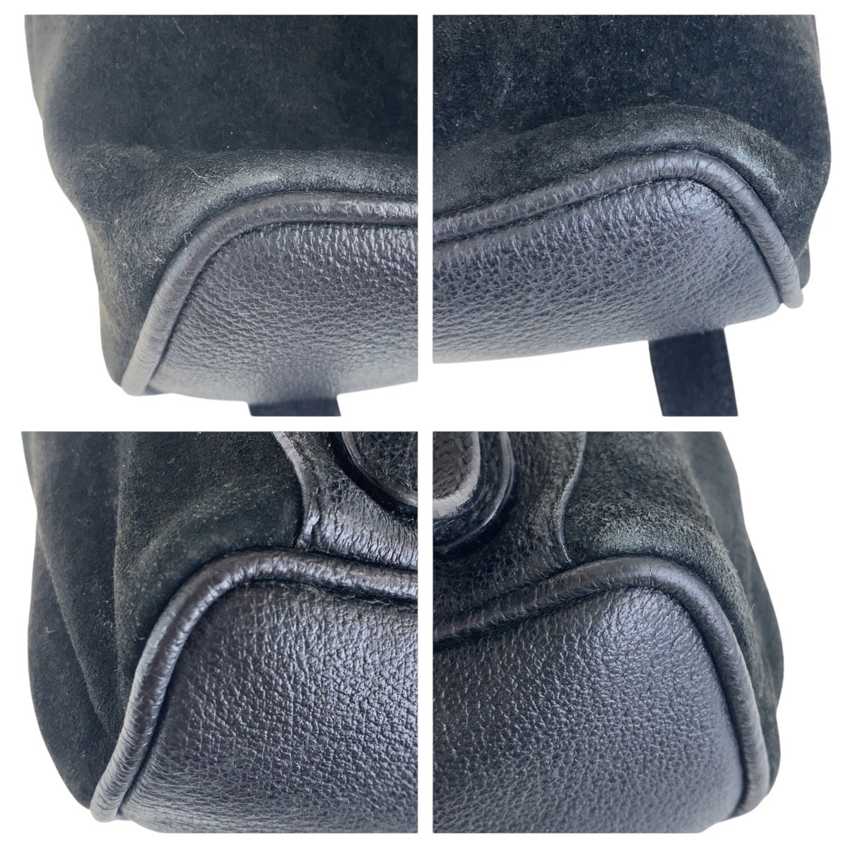 Gucci Backpack 003 0 GoldMetal Bamboo Suede Black