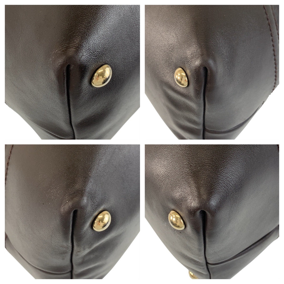 Gucci en Leather Brown Gold Shoulder Bag