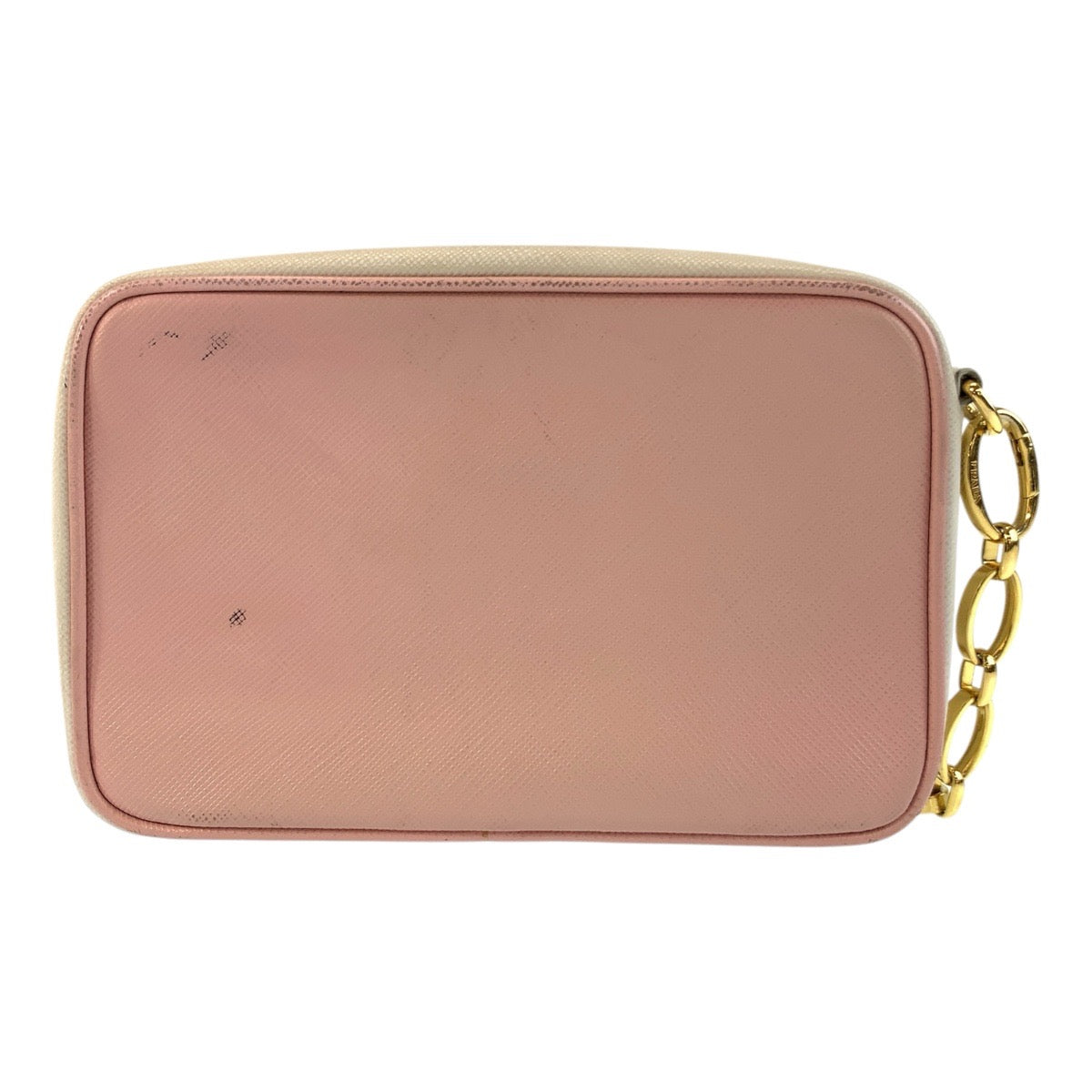 Shoulder Bag Metal Shoulder Bag Pochette Safiano Leather Pink