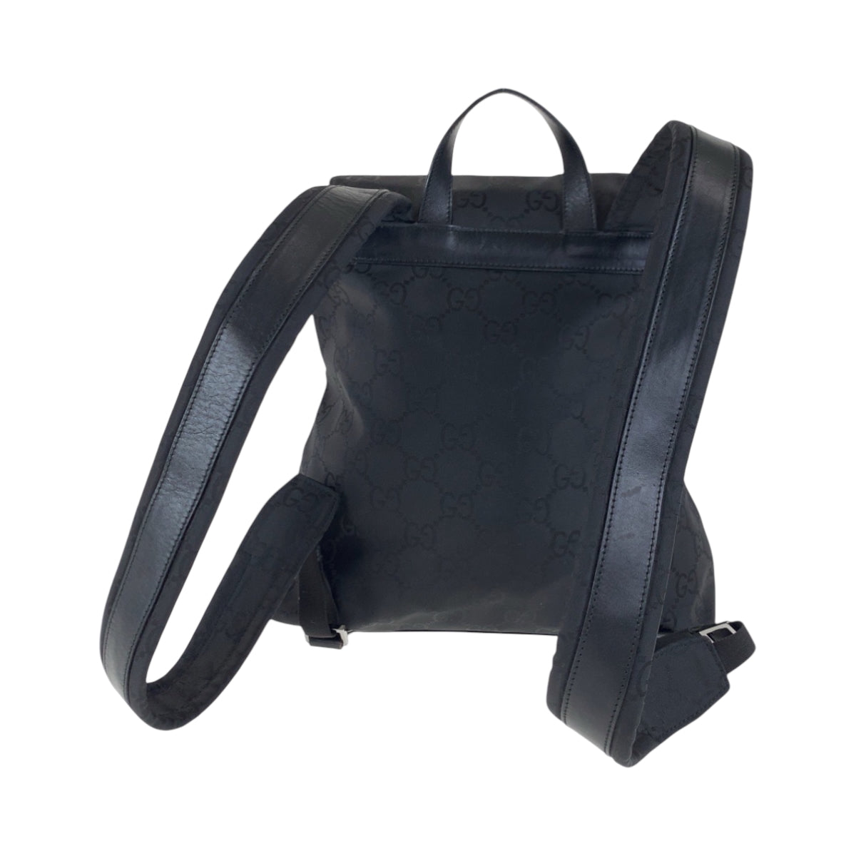 Gucci Backpack 003 SilverMetal Backpack Nylon Black