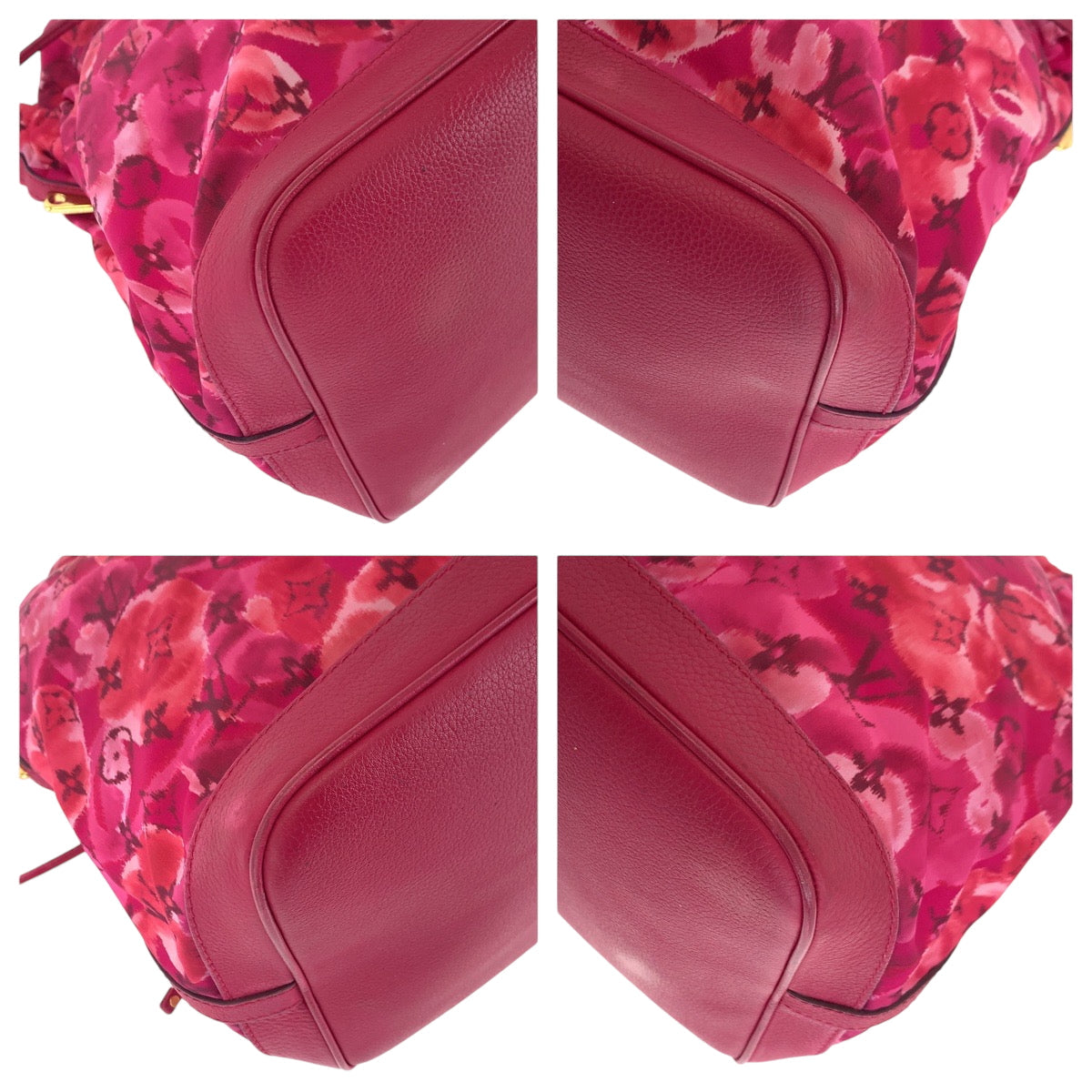 Louis Vuitton M94313 Rose Andian Nylon Pink Gold Tote Bag