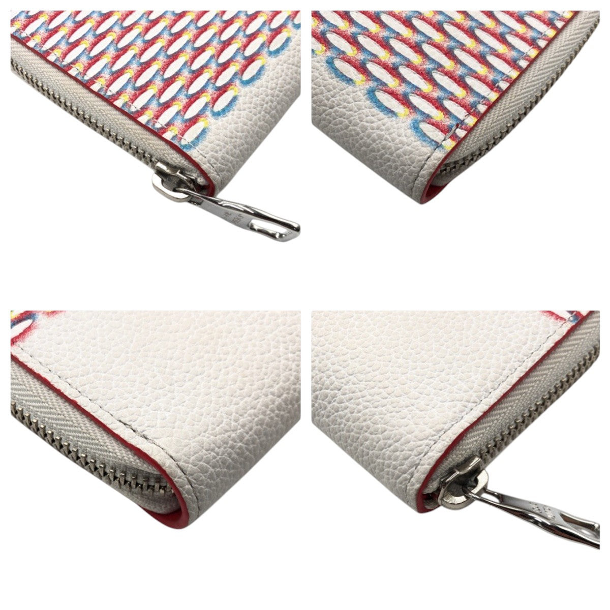 Louis Vuitton Long Purse M81403 damier spray Leather White Multicolor Wallet Case