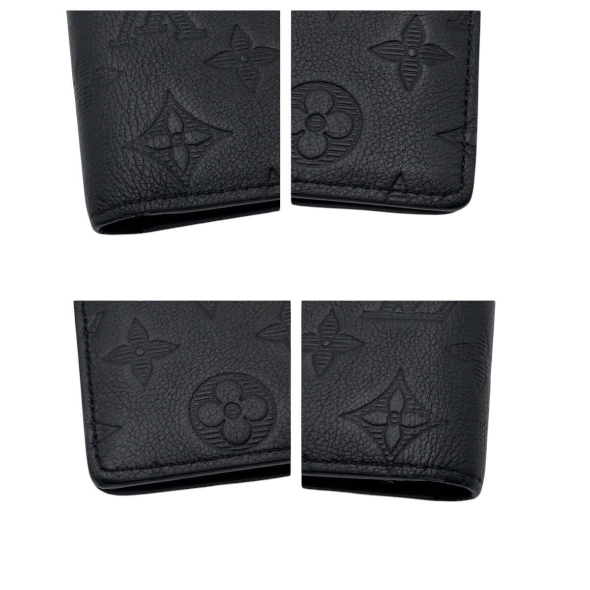 Louis Vuitton Long Purse M69038 shadow Portefeuille Monogram Leather Black Wallet Case