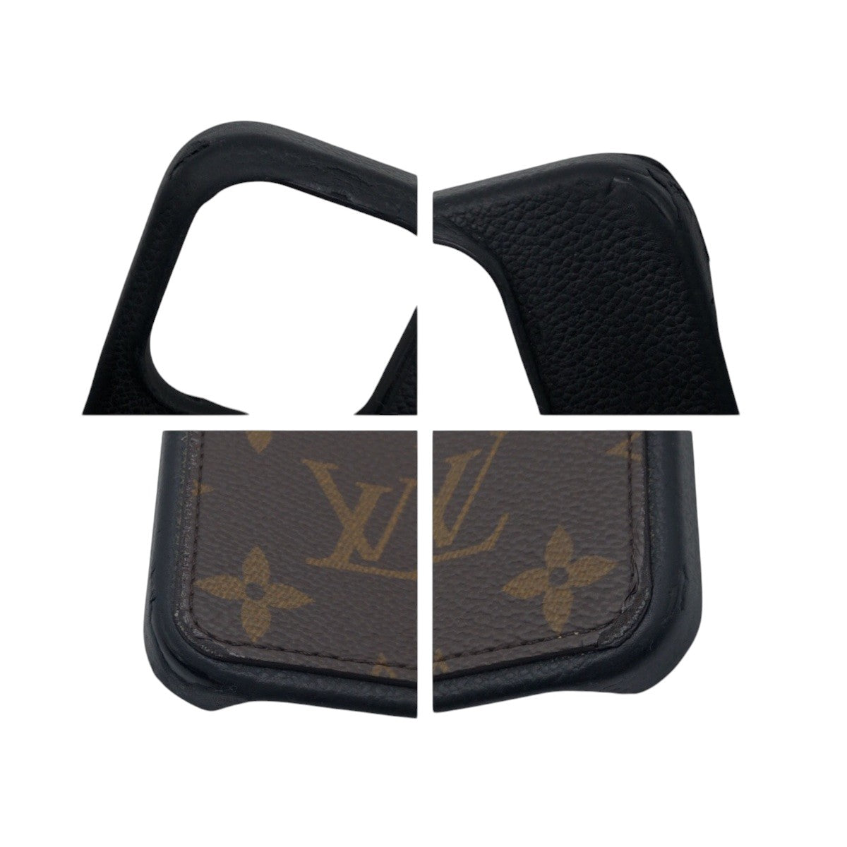 Louis Vuitton iPhone Monogram Leather Black Brown Handbag