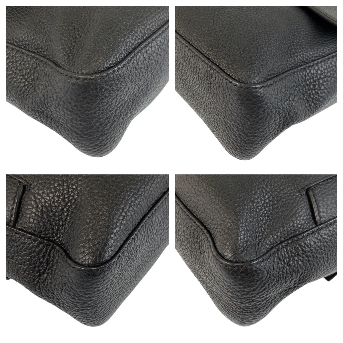 Fendi Shoulder Bag Silvermetal Shoulder Bag Handbag 2Way Celeria Leather Black Bucket