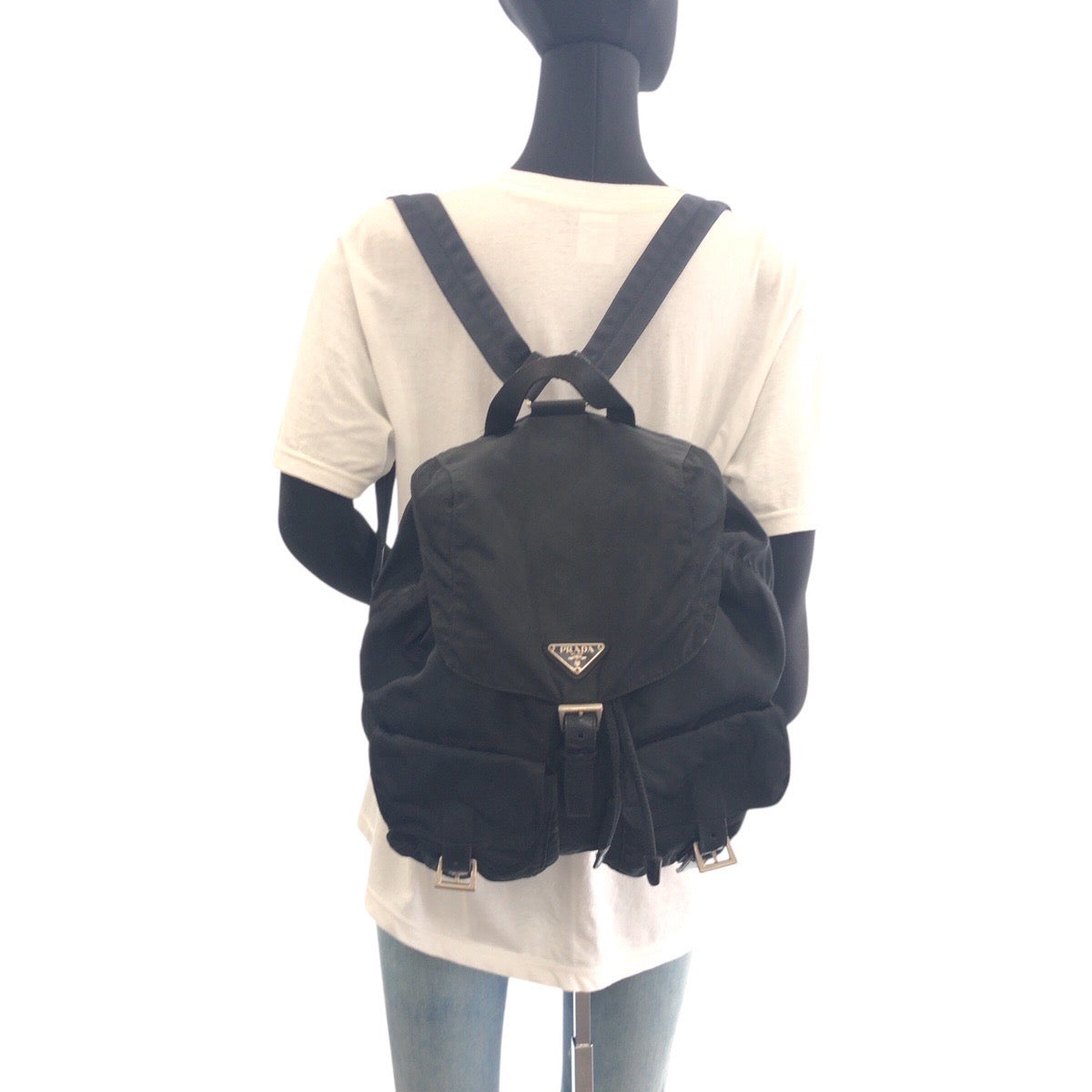 Backpack Silvermetal Backpack Test Triangle With Logo Nylon Black