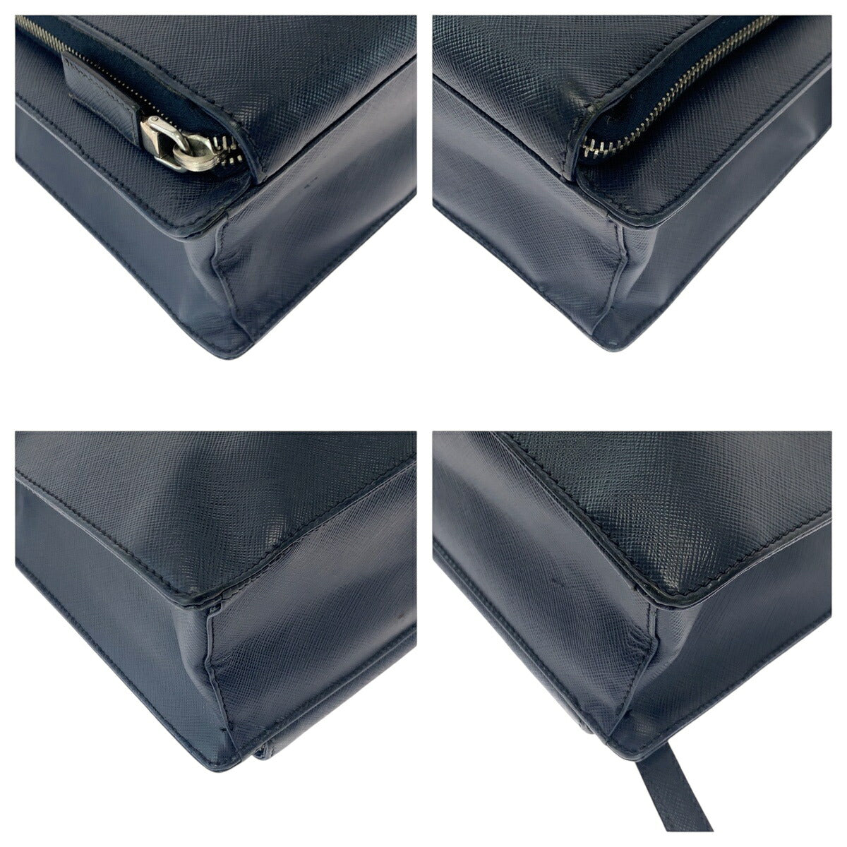 Prada Briefcase Handbag Leather Saffiano Travel Bag Saffiano Leather Briefcase