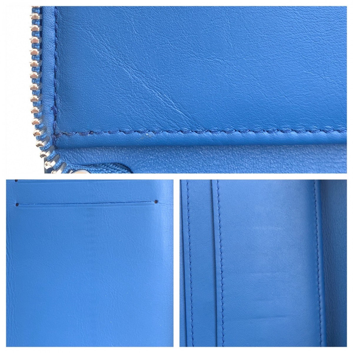 Louis Vuitton Long Purse M58411 Long Purse Leather Blue Wallet Case