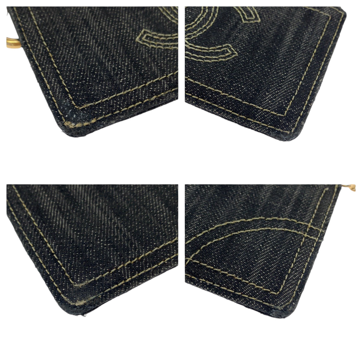 Chanel Coin denim t Sparkling denim Blue Gold Handbag