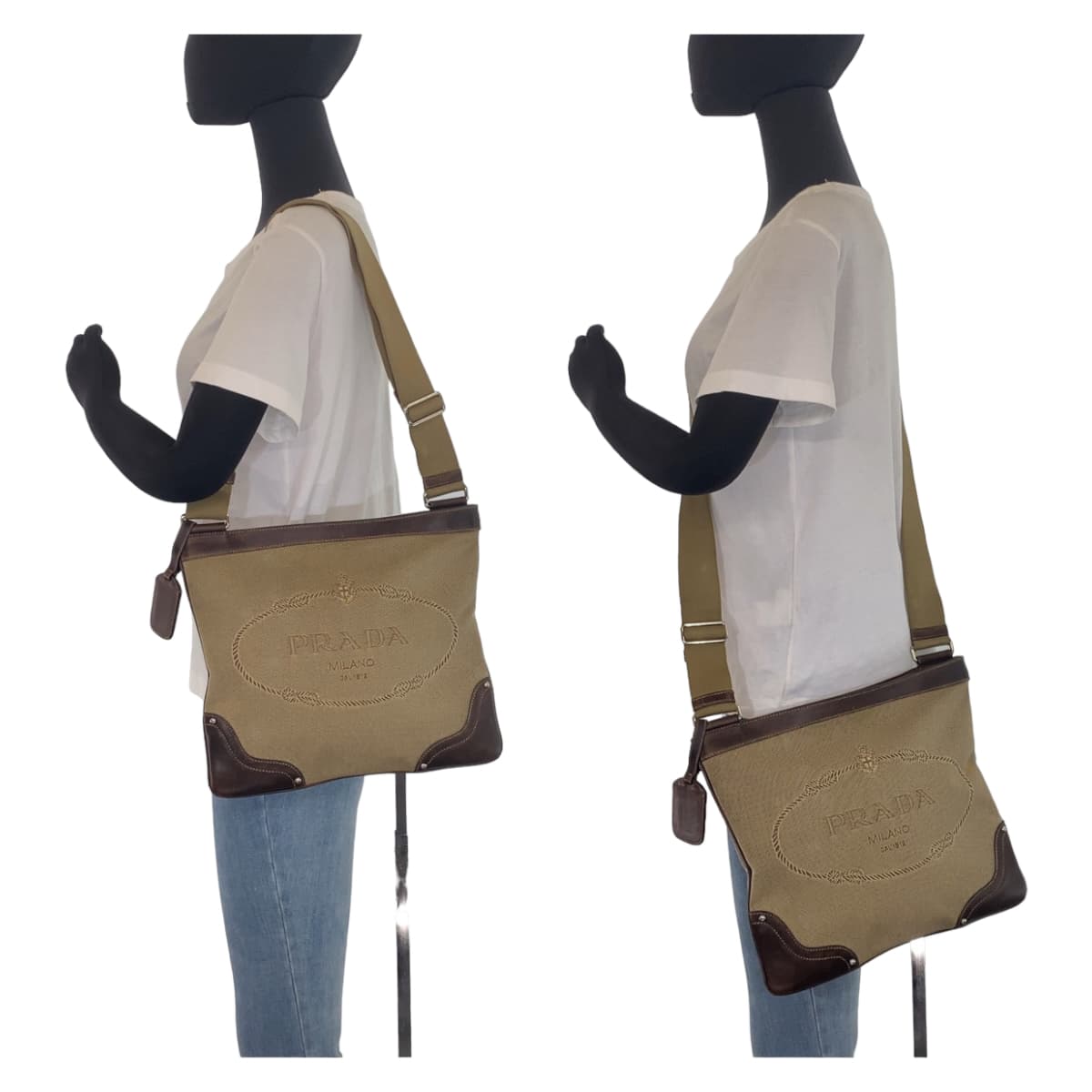 Shoulder Bag Silvermetal Shoulder Bag Messenger Bag Canvas Brown