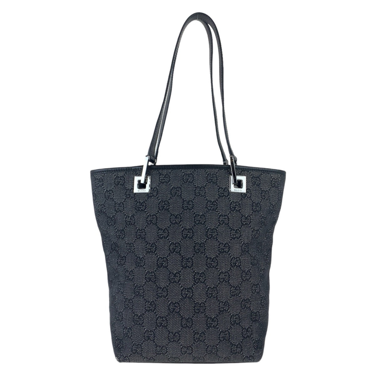 Gucci GG Metal GG pattern Canvas Black Silver Shoulder Bag