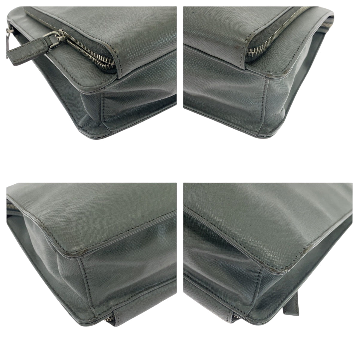 Business Bag Grey Silvermetal Business Bag Handbag Leather Travel Bag
