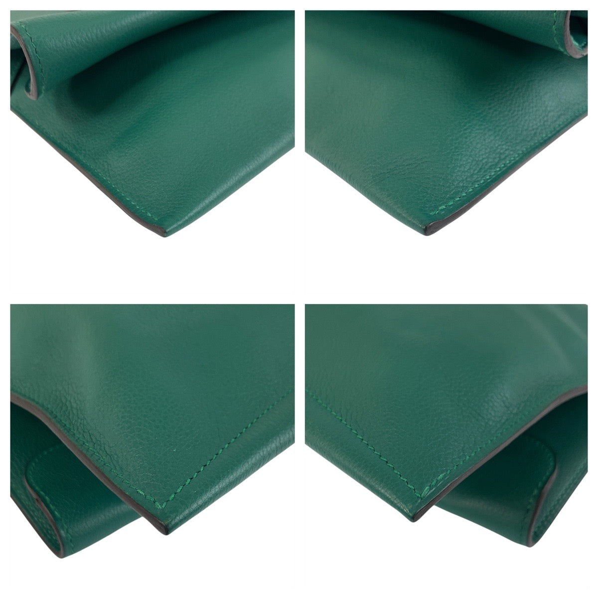 Hermes Clutch Bag Evercolor Puri Plat Green