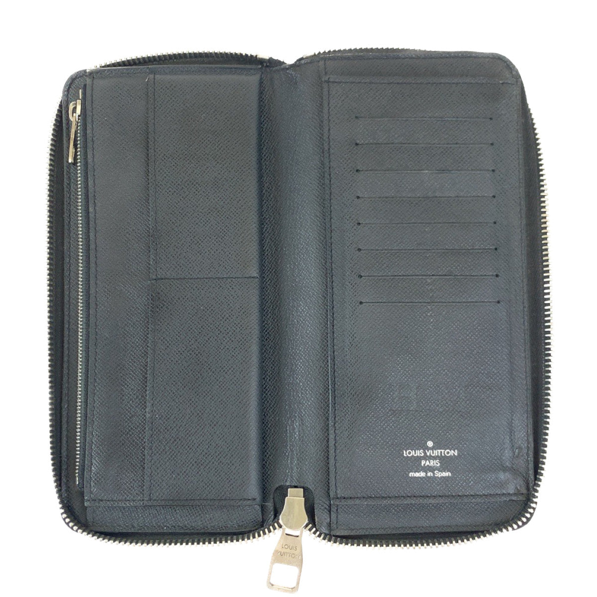 Louis Vuitton Long Purse M30503 Long Purse Leather Black Wallet Case