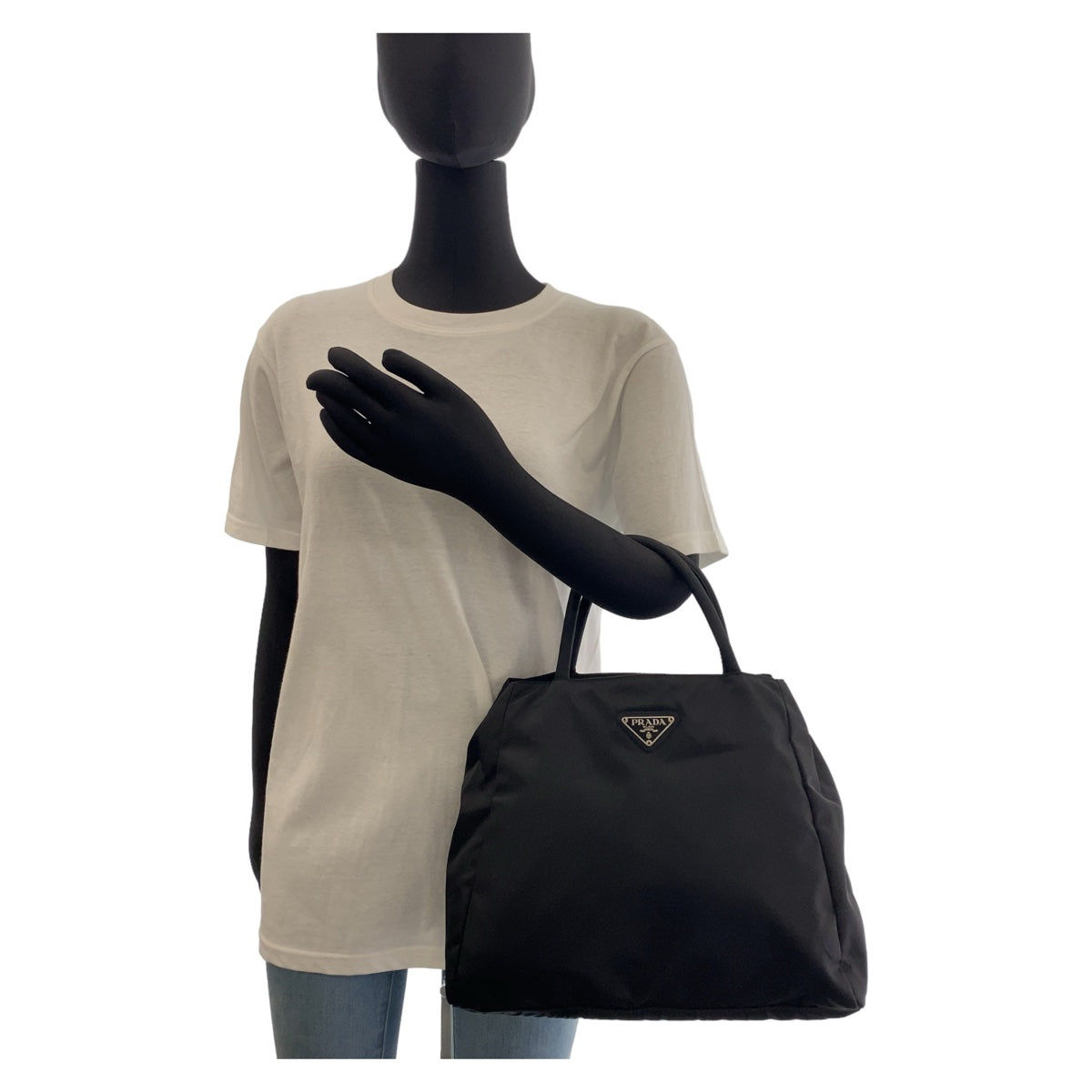 Tote Bag Metal Tote Bag Handbag Test Nylon Black