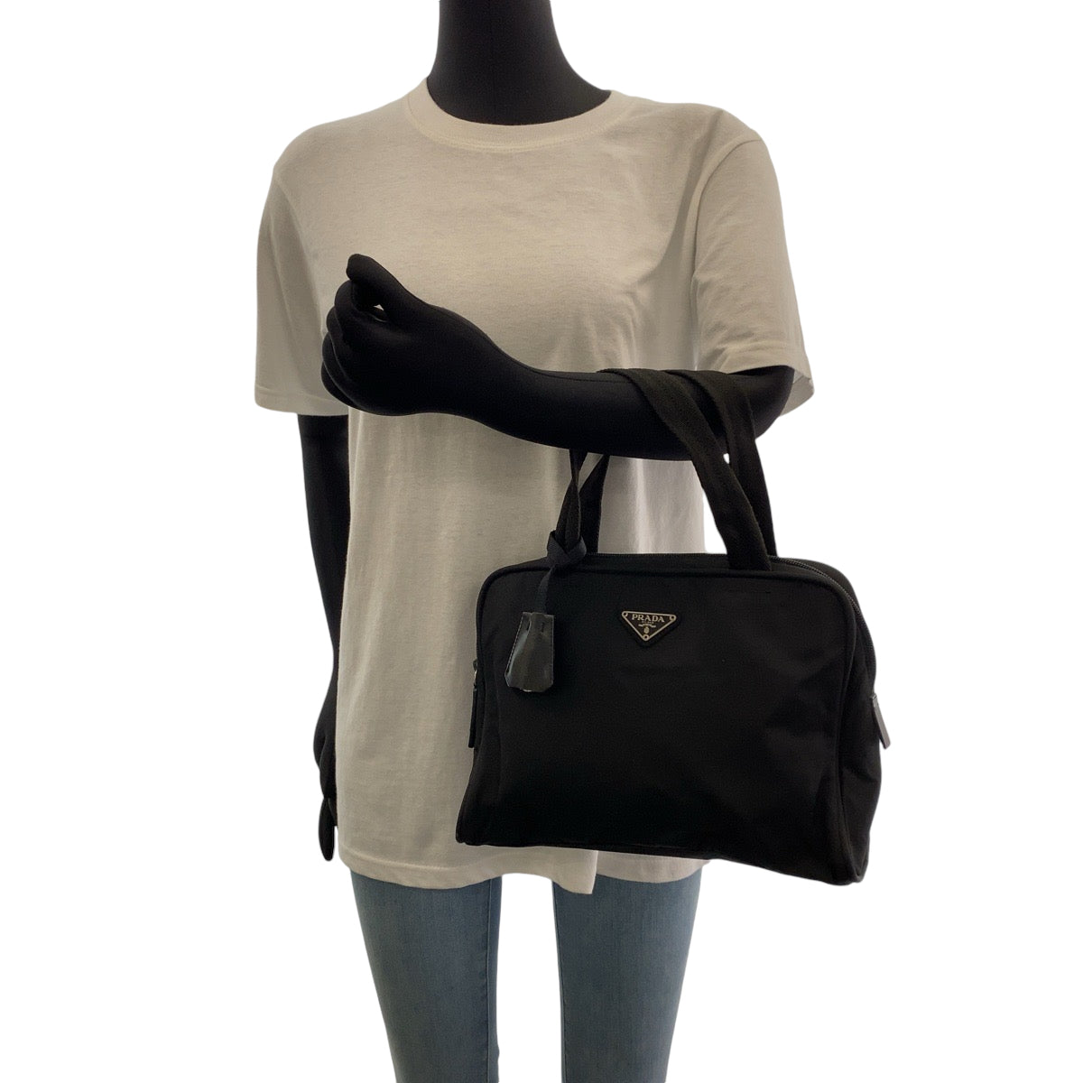 Handbag Shoulder Bag Triangle With Women Nylon Black