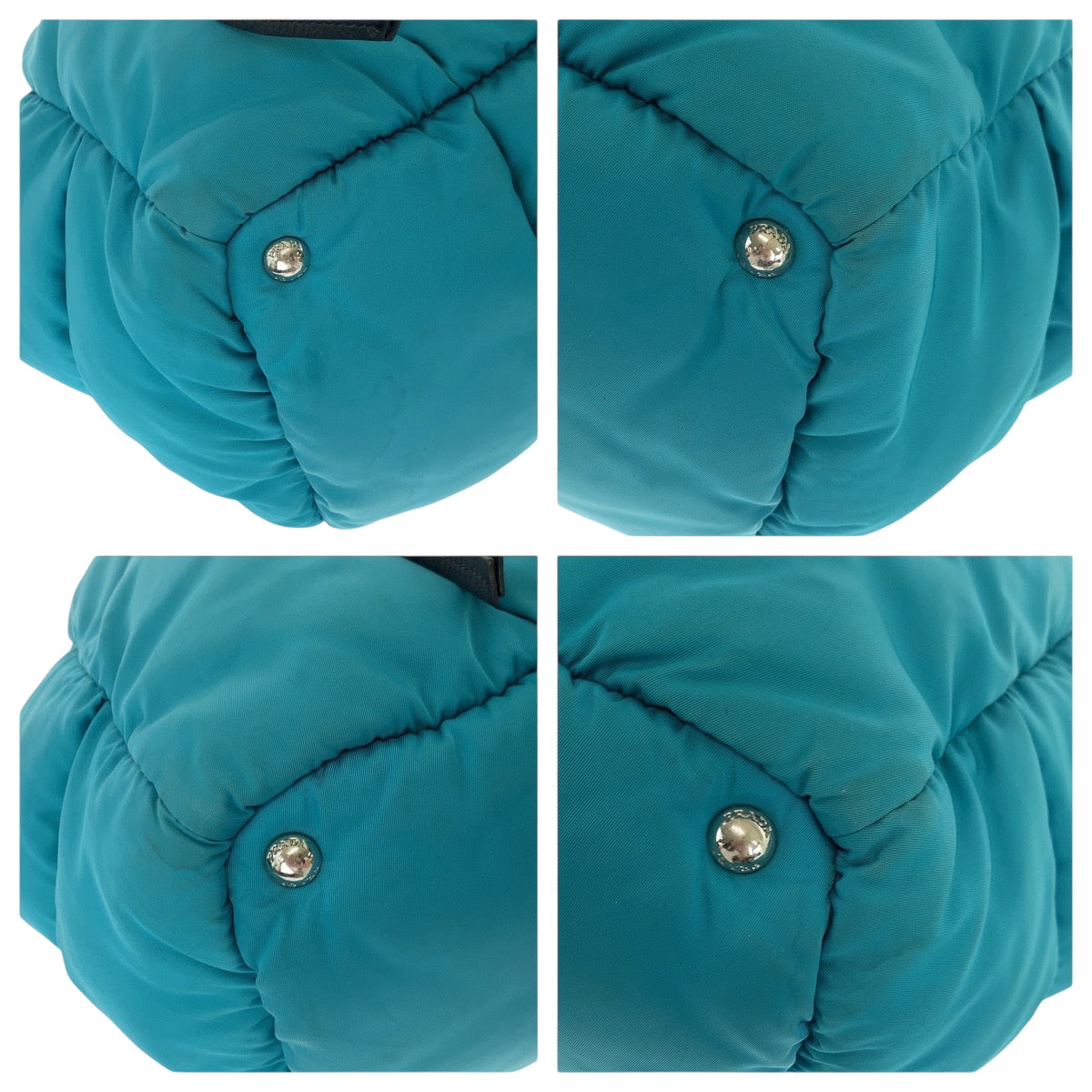 Shoulder Bag Turquoise Silvermetal Test Bomber Triangle Nylon Black
