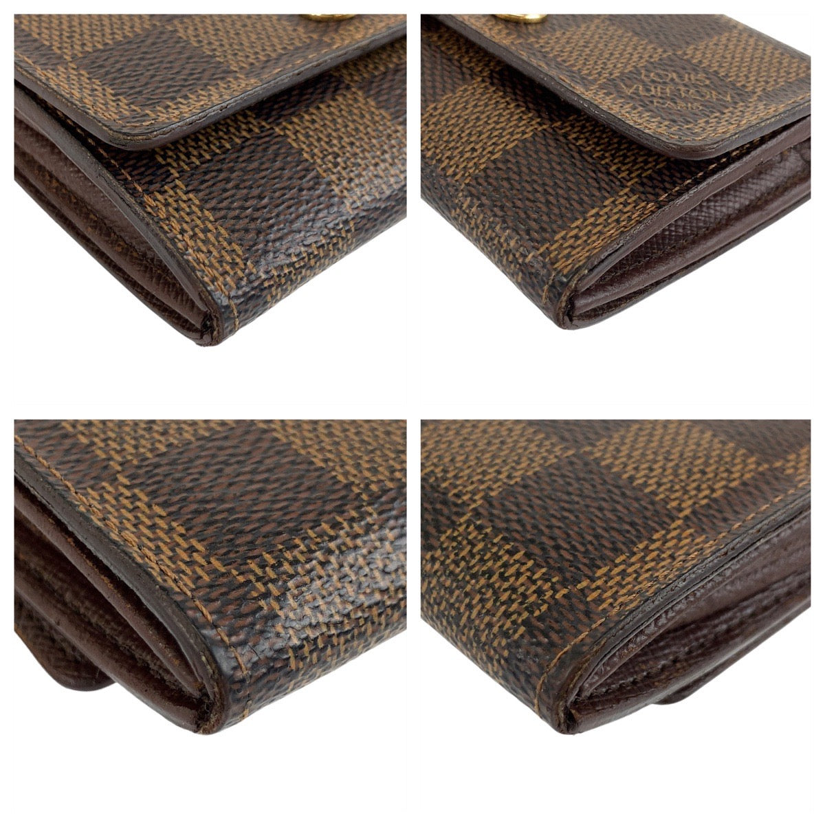 Louis Vuitton Coin N61930 PVC Damier Portonet Brown Handbag