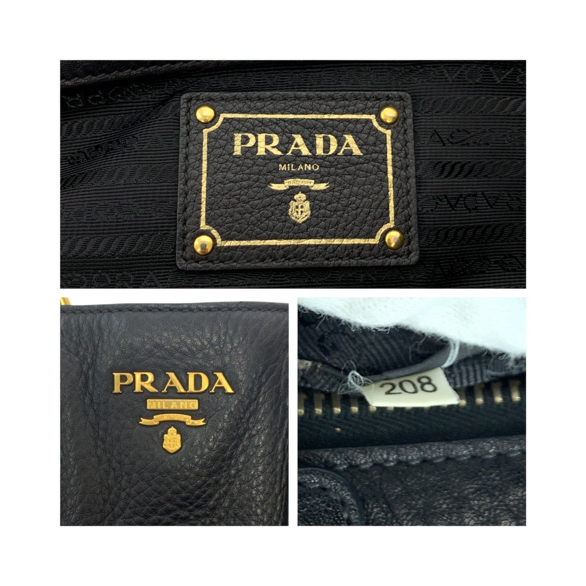 Prada Daino 2Way Bag Vitello Travel Bag