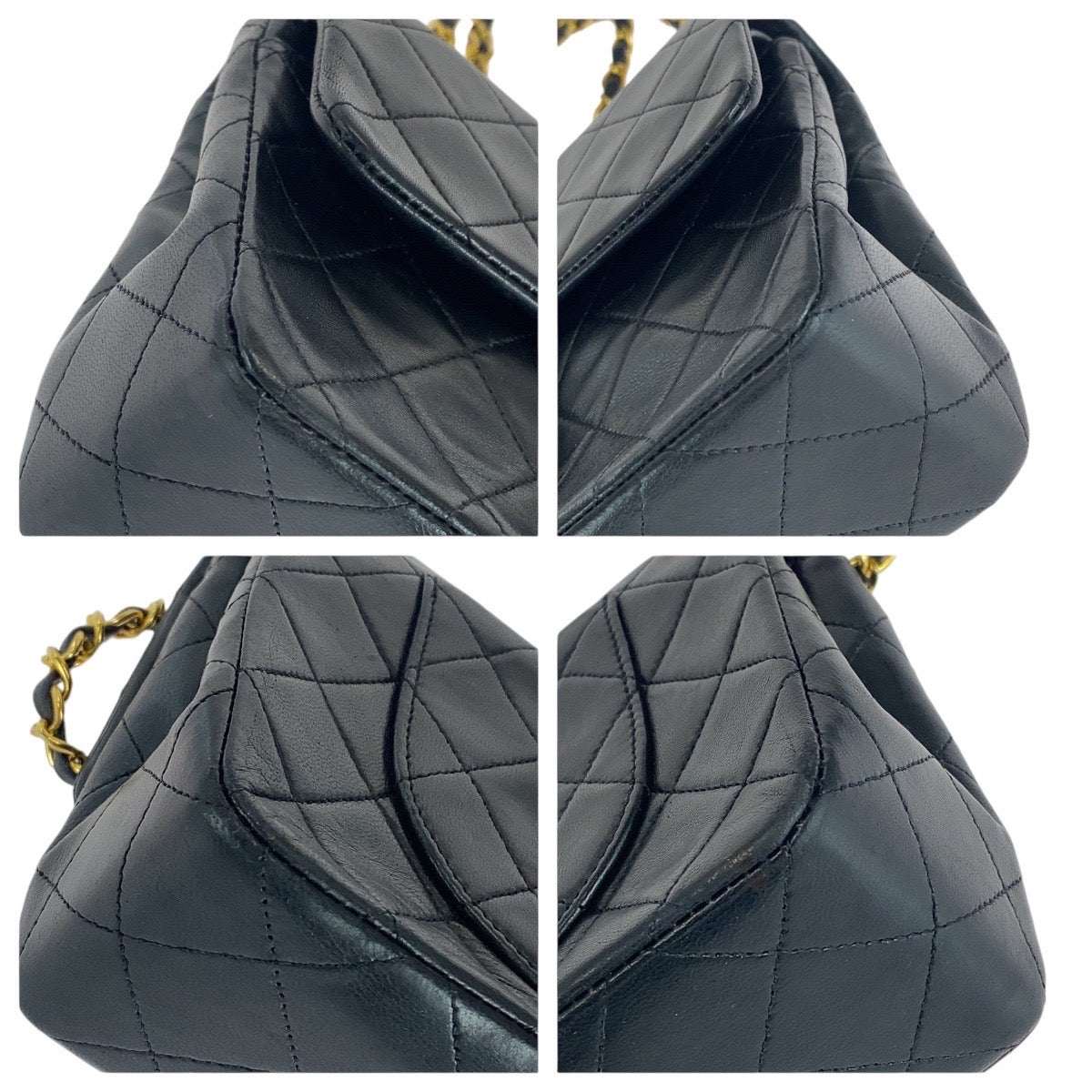 Chanel lambskin Black Gold Shoulder Bag
