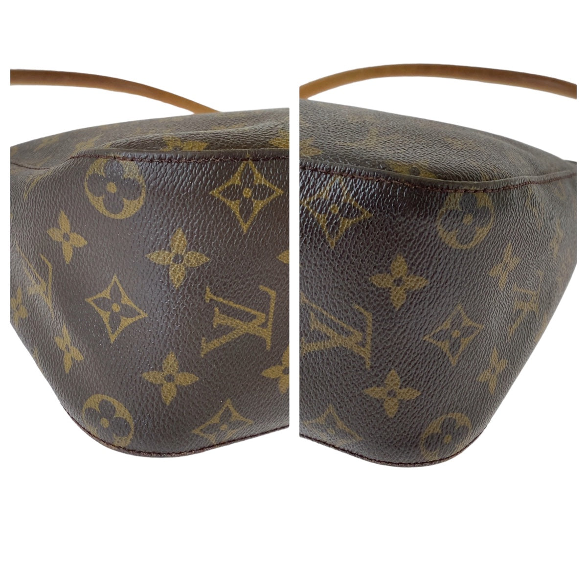 Louis Vuitton M51146 PVC Monogram Brown Gold Shoulder Bag