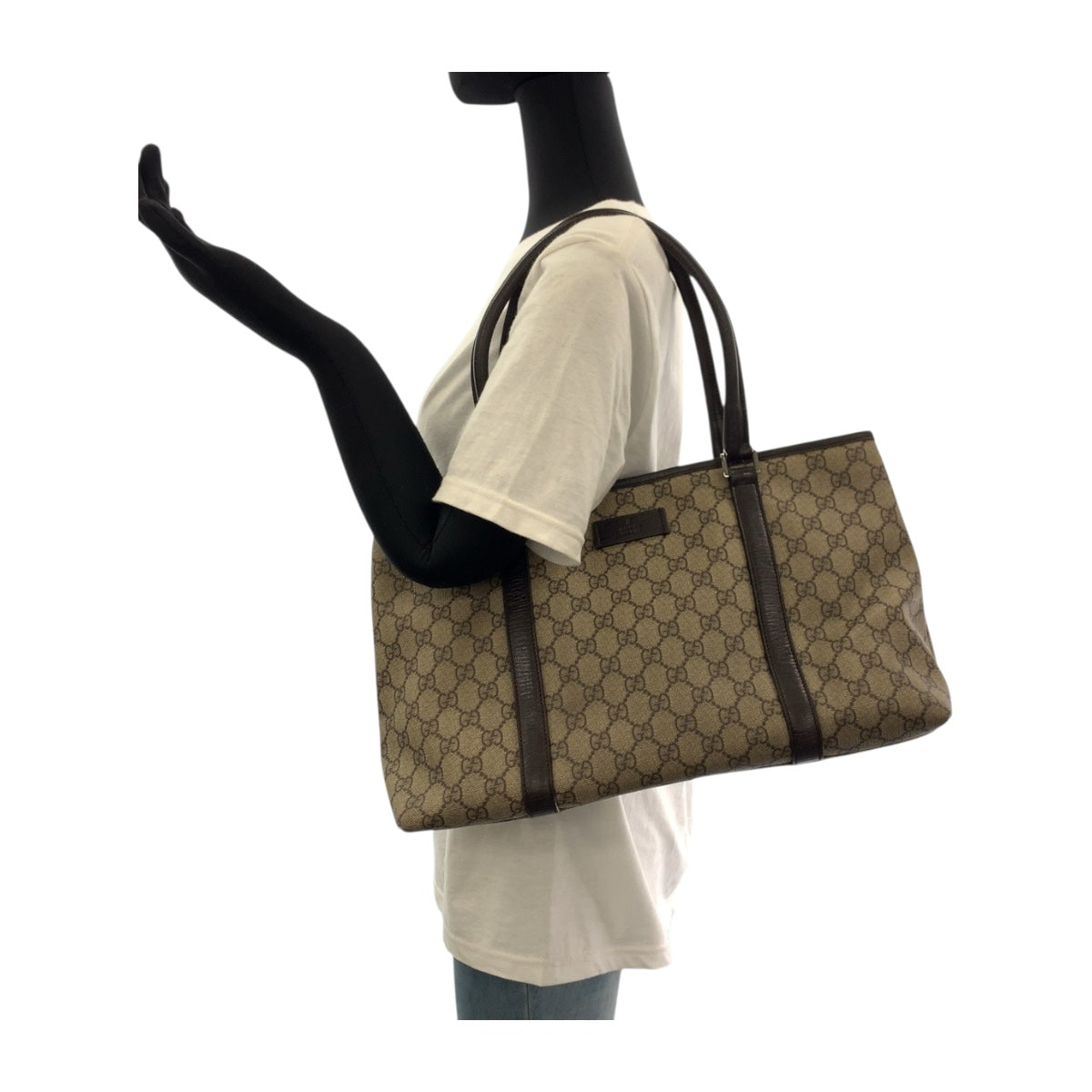 Gucci GG Supreme Canvas Beige Tote Bag