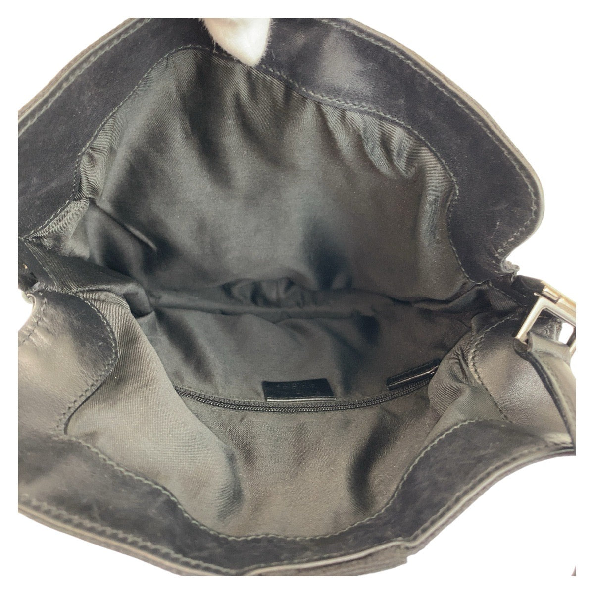 Gucci 001 GG Jackie Canvas Black Shoulder Bag