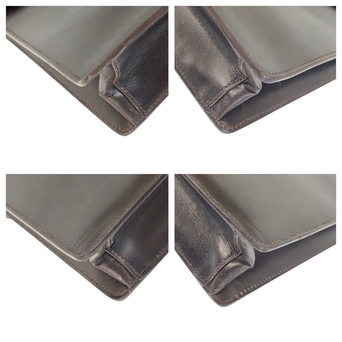 Business Bag Metal Leather Brown Travel Bag