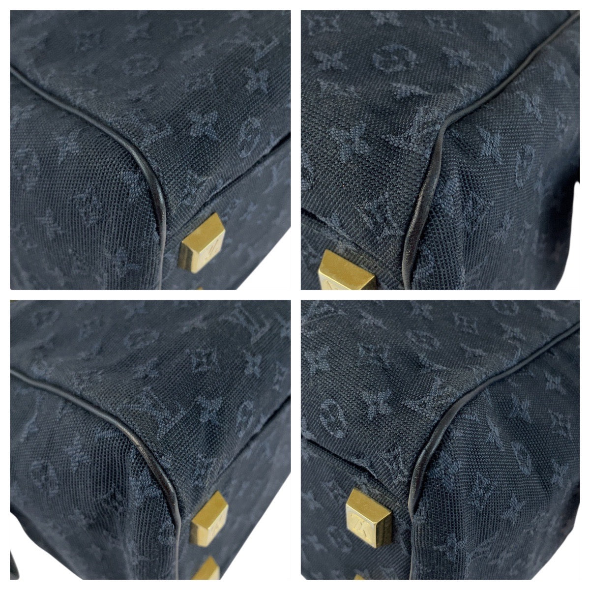 Louis Vuitton M92414 Monogram Canvas Gold Navy Mini Bag