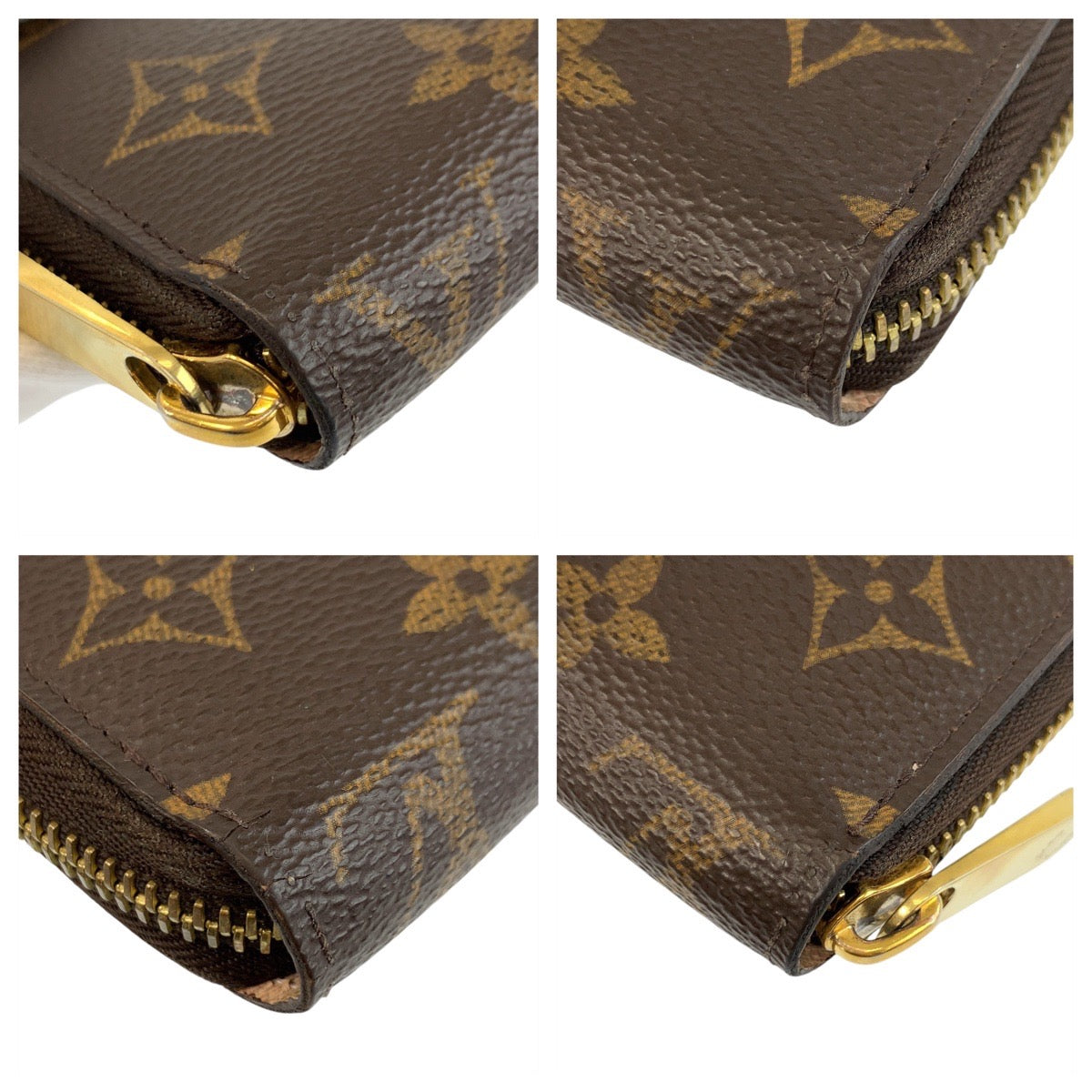 Louis Vuitton Long Purse M41894 PVC Monogram Brown Gold Wallet Case