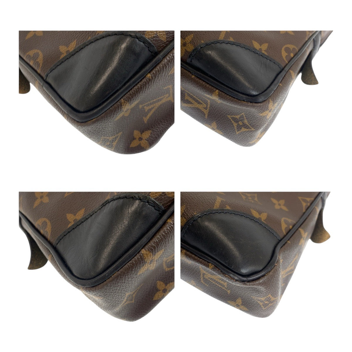 Louis Vuitton Business M40225 PVC SilverMetal Macasa Monogram Black Brown Handbag