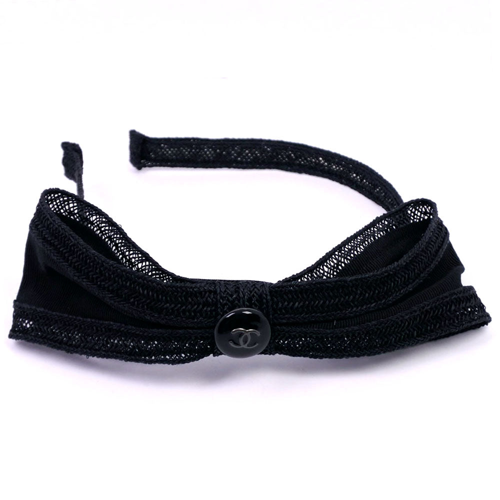 CHANEL Other accessories straw black Katyusha Women