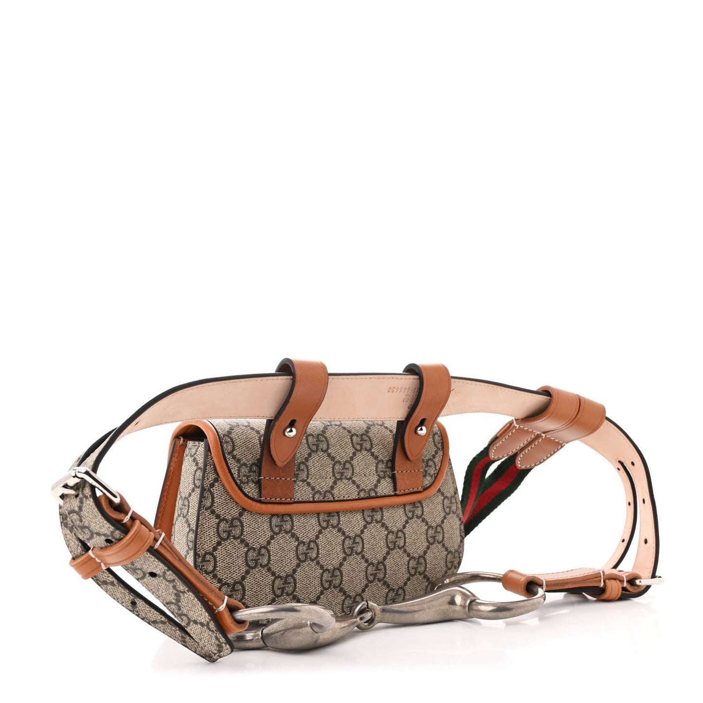 Gucci GG Supreme Monogram Web Bamboo Mini 1947 Belt Bag 85 34 Beige