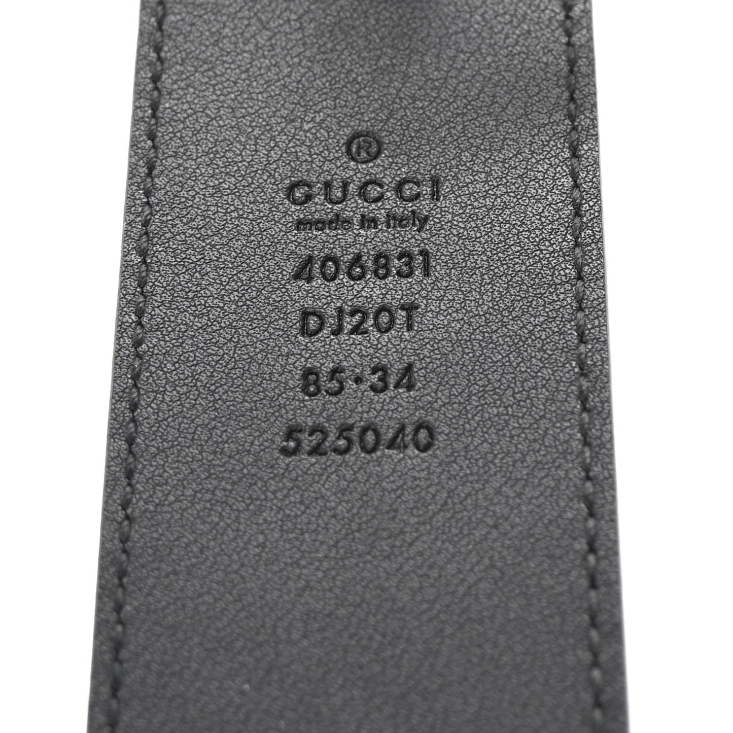 Gucci Textured Calfskin Double G 40mm Belt 85 34 Black
