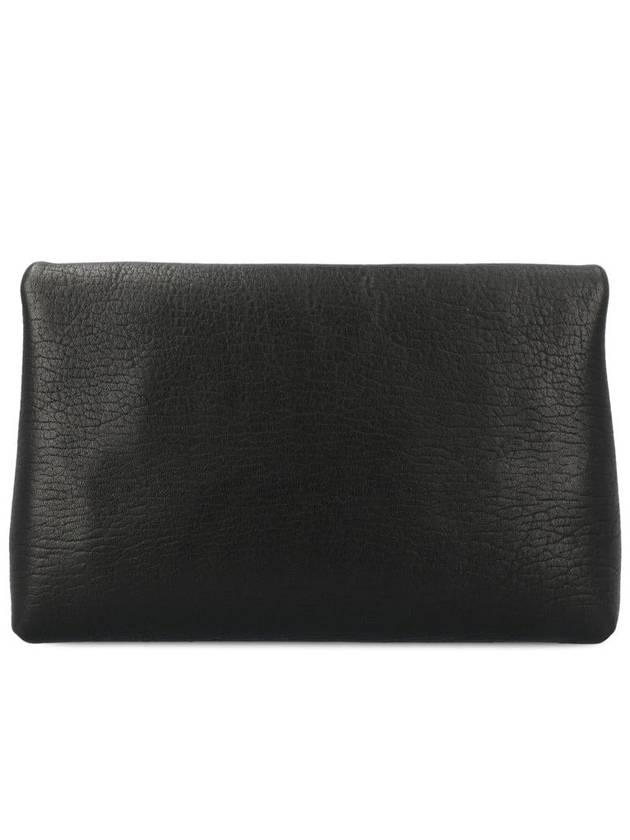 YSL Saint Laurent Luxury Trending Cassandre Embellished Clutch Bag Leather Black