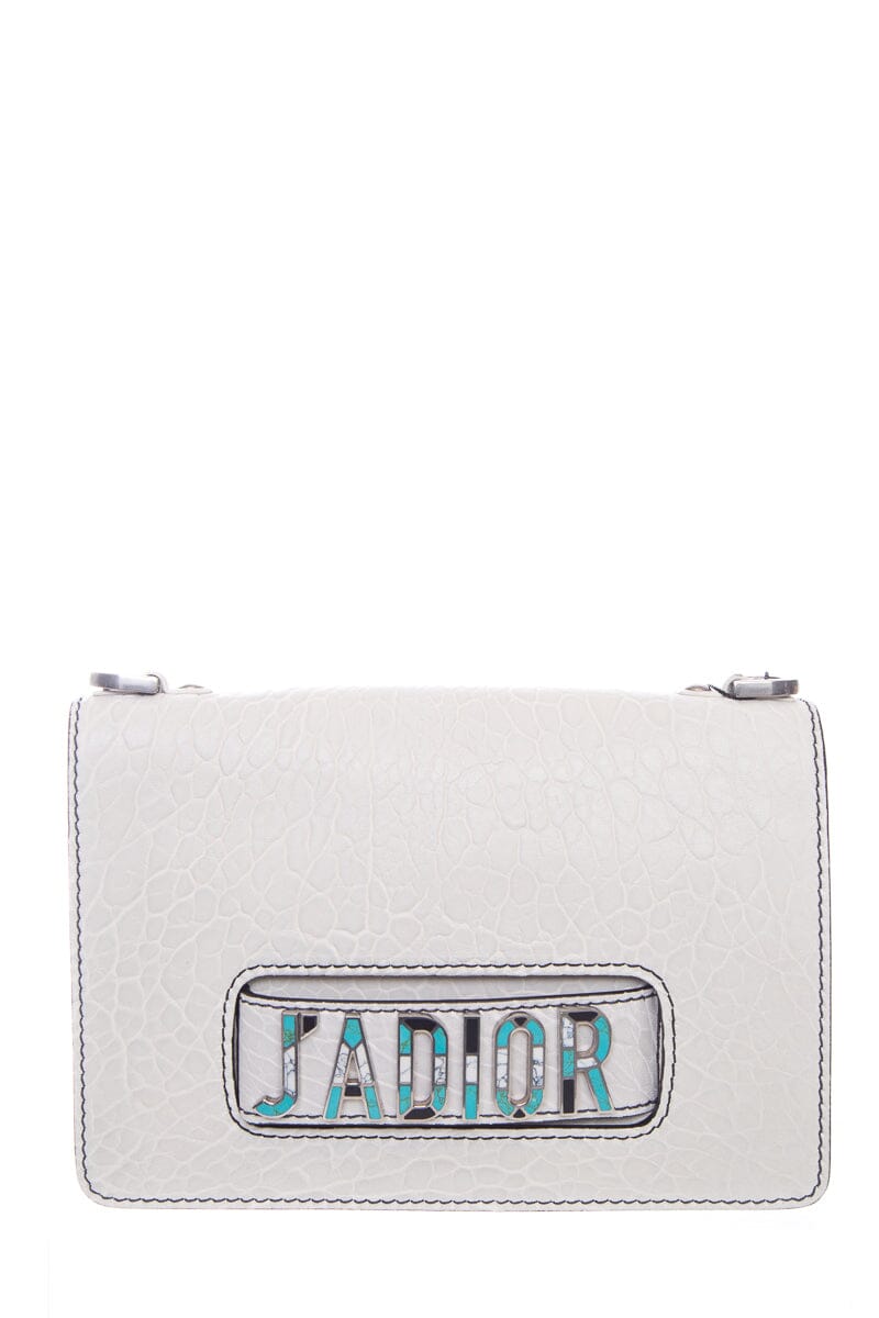 Dior Handbag Calfskin J'A Mosaic Leather White