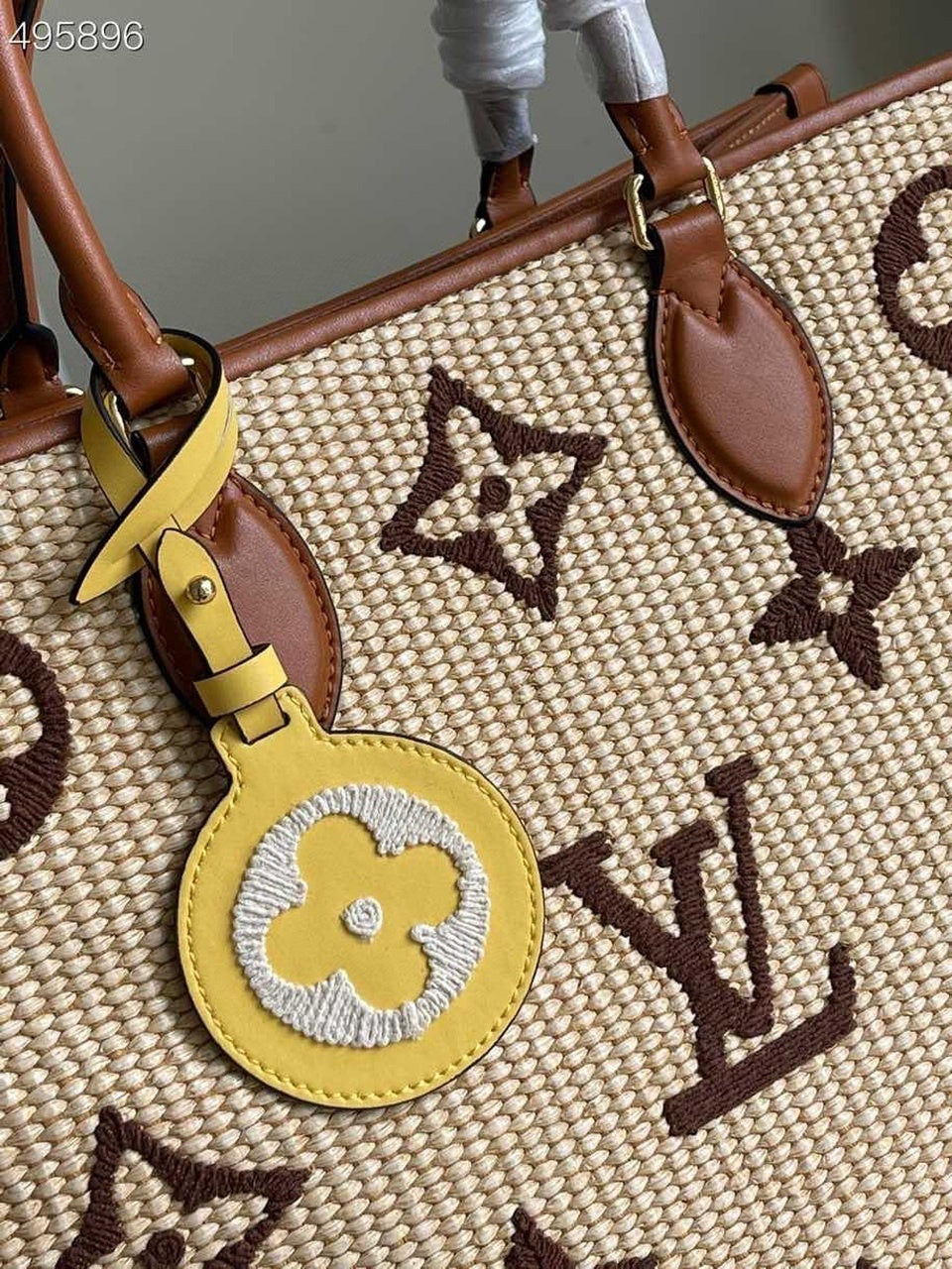 Top Quality Onthego Mm Tote Bag For Raffia Monogram Shoulder Bag