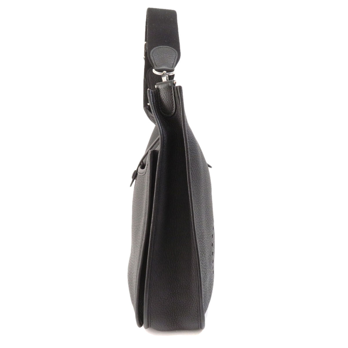 Hermes Shoulder Bag Togo Evelyn Silvermetal Women Black