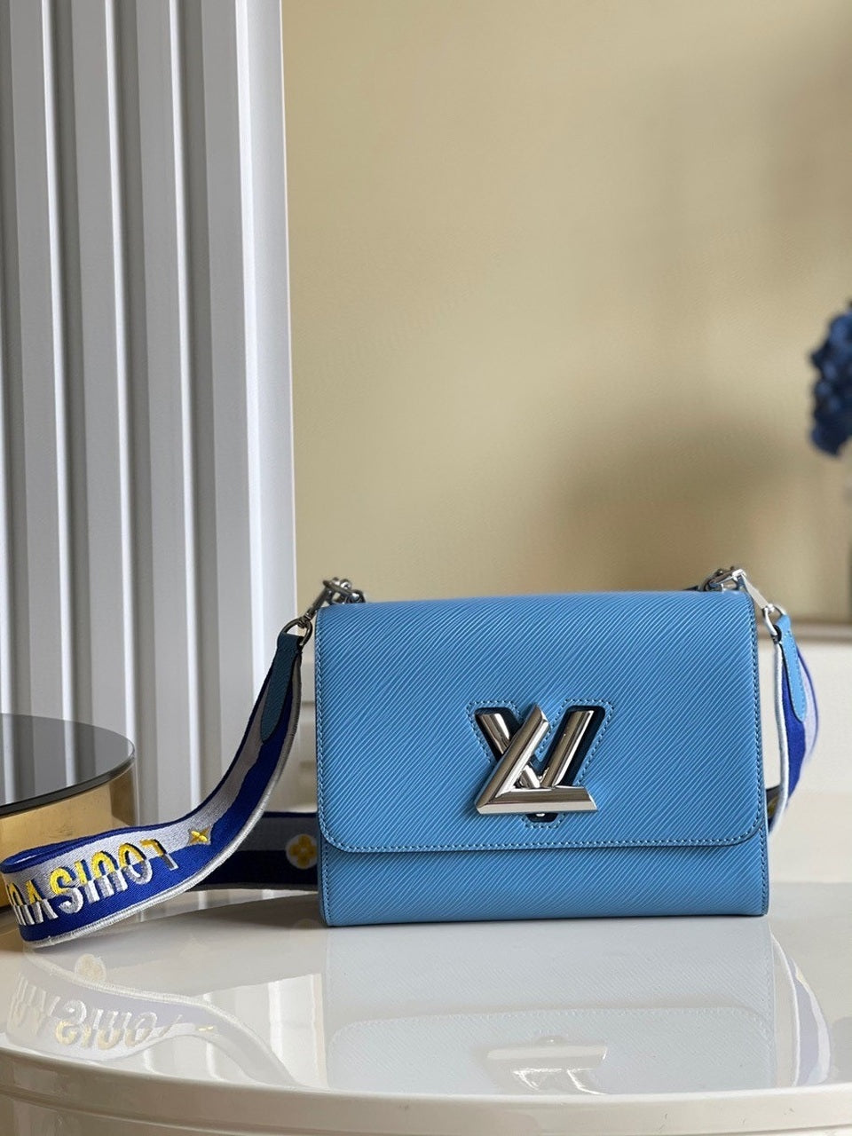 Top Quality Twist Mm Blossoms For Women Monogram Blue Crossbody Bag