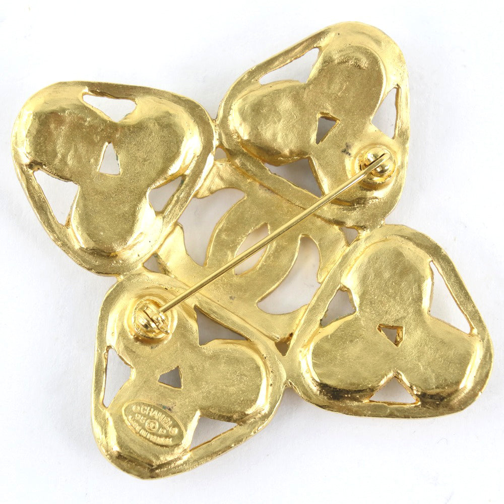 Chanel Brooch Plated COCO Mark Gold Handbag
