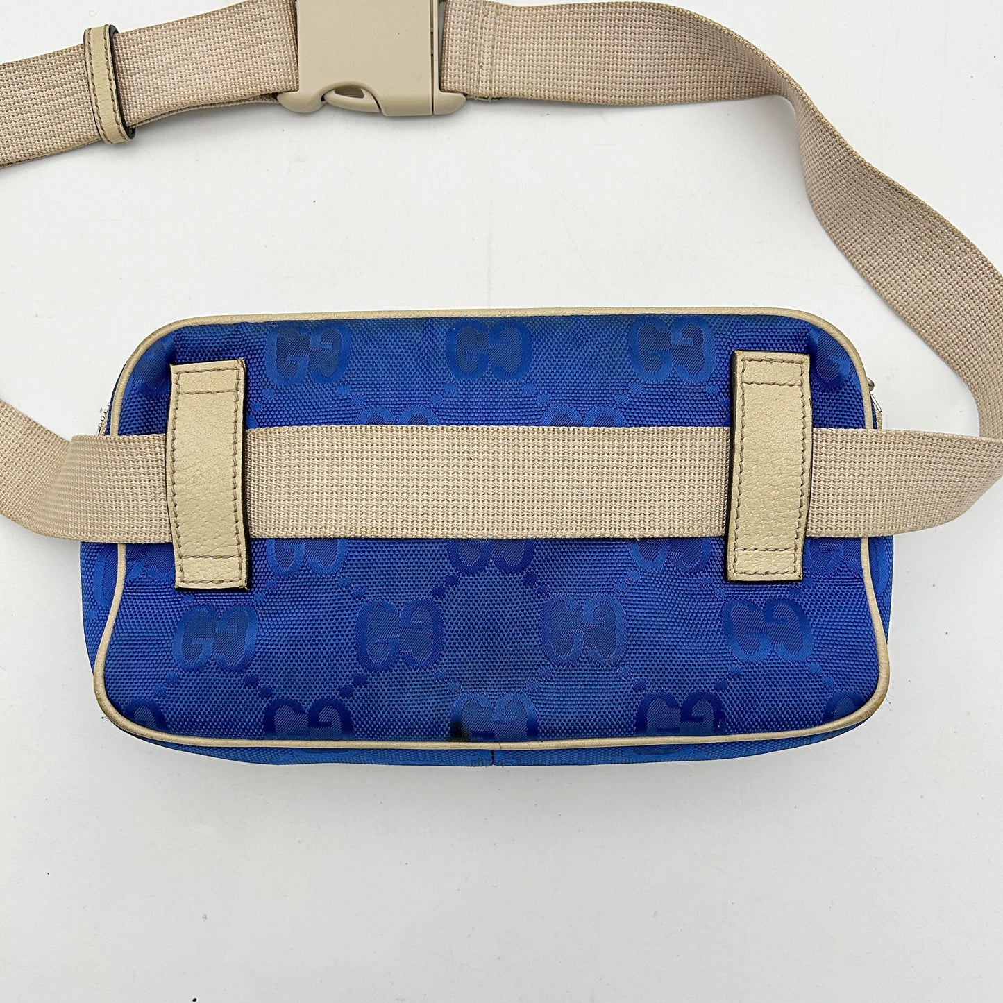 Gucci Econyl Nylon Monogram Off The Grid Belt Bag Orient Blue New Plaster gu8826bd